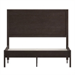 Pemberly Row Solid Wood Full Platform Bed with Headboard and Slats in Dark Brown