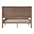 Pemberly Row Solid Wood Full Platform Bed with Headboard & Slats in Light Brown