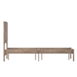 Pemberly Row Solid Wood Full Platform Bed with Headboard & Slats in Light Brown