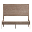 Pemberly Row Solid Wood Full Platform Bed with Headboard & Slats in Light Brown