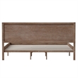 Pemberly Row Solid Wood King Platform Bed with Headboard & Slats in Light Brown