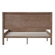 Pemberly Row Solid Wood Queen Platform Bed with Headboard & Slats in Light Brown