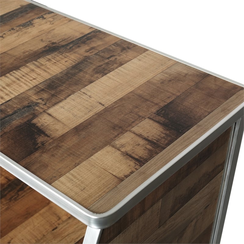 Pemberly Row 4' Rustic Laminate Foldable Portable Event Bar for Catering