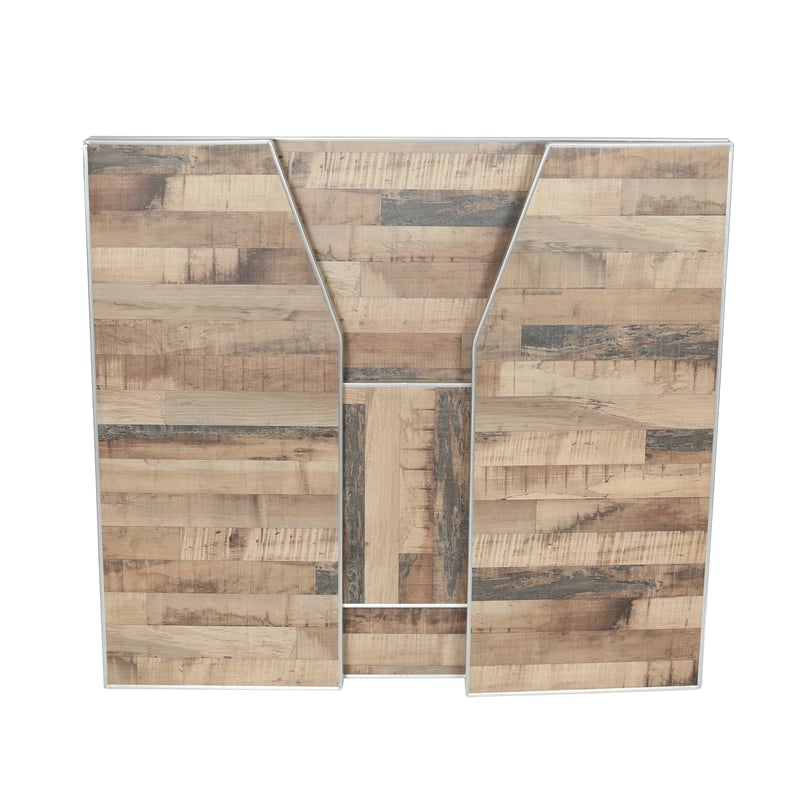 Pemberly Row 4' Rustic Laminate Foldable Portable Event Bar for Catering