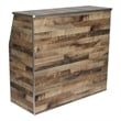 Pemberly Row 4' Rustic Laminate Foldable Portable Event Bar for Catering