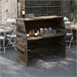 Pemberly Row 4' Rustic Laminate Foldable Portable Event Bar for Catering