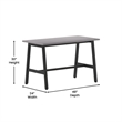 Pemberly Row 48x24 Conference Table with Laminate Top & A-Frame Base in Gray Oak