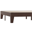 Pemberly Row Wood Platform King Bed with 14 Support Slats in Walnut