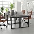 Pemberly Row 48x24 Conference Table with Laminate Top & U-Frame Base in Gray Oak