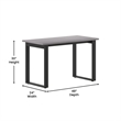 Pemberly Row 48x24 Conference Table with Laminate Top & U-Frame Base in Gray Oak