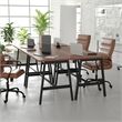 Pemberly Row 48x24 Conference Table with Laminate Top and A-Frame Base in Walnut
