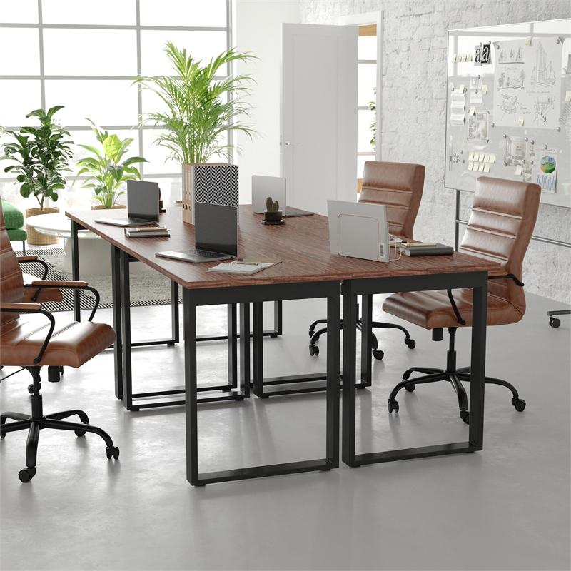 Pemberly Row 48x24 Conference Table with Laminate Top and U-Frame Base in Walnut
