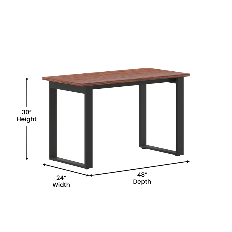 Pemberly Row 48x24 Conference Table with Laminate Top and U-Frame Base in Walnut
