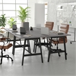 Pemberly Row 48x30 Conference Table with Laminate Top & A-Frame Base in Gray Oak