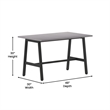 Pemberly Row 48x30 Conference Table with Laminate Top & A-Frame Base in Gray Oak
