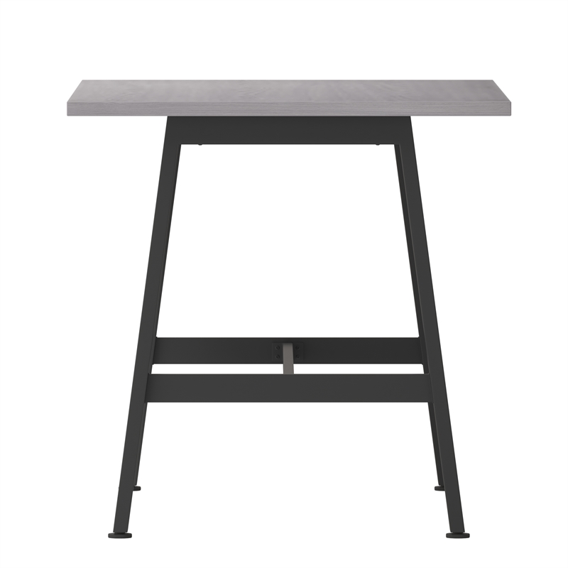 Pemberly Row 48x30 Conference Table with Laminate Top & A-Frame Base in Gray Oak