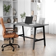 Pemberly Row 48x30 Conference Table with Laminate Top & A-Frame Base in Gray Oak
