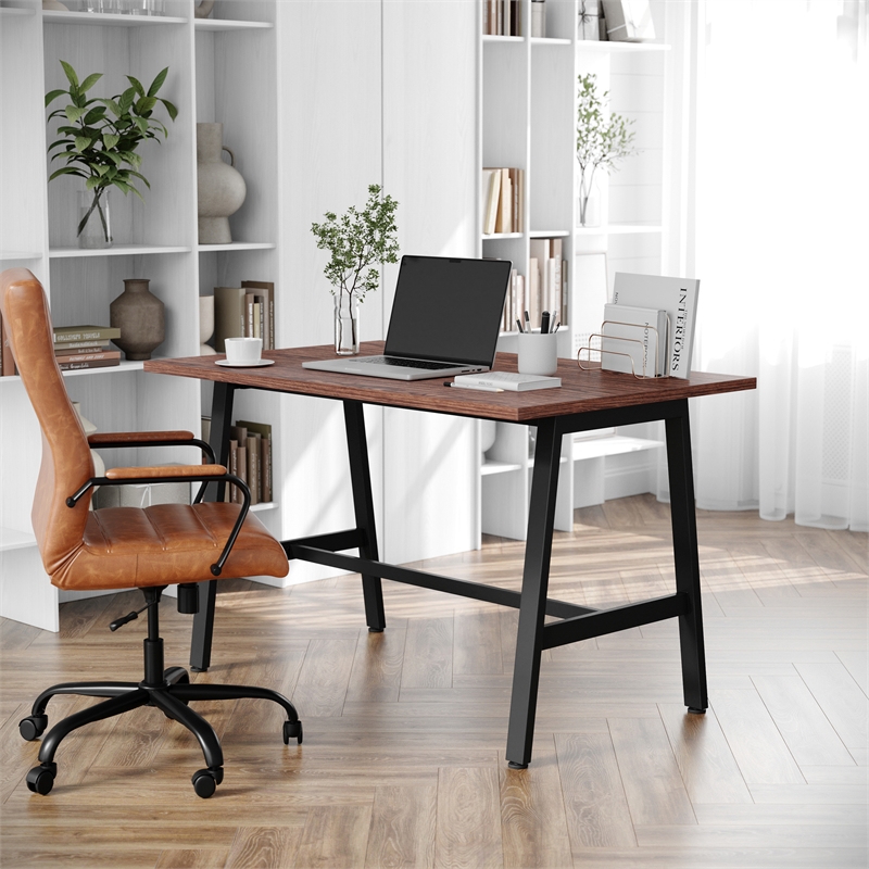 Pemberly Row 48x30 Conference Table with Laminate Top and A-Frame Base in Walnut