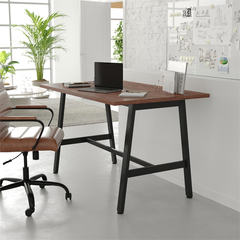 Pemberly Row 48x30 Conference Table with Laminate Top and A-Frame Base in Walnut