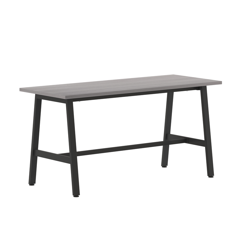 Pemberly Row 60x24 Conference Table with Laminate Top & A-Frame Base in Gray Oak