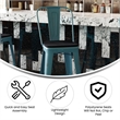 Pemberly Row Bar Height Stool with Poly Resin Seat in Kelly-Blue Teal/Black