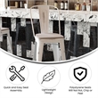 Pemberly Row All-Weather Bar Height Stool with Poly Resin Seat in White/Gray