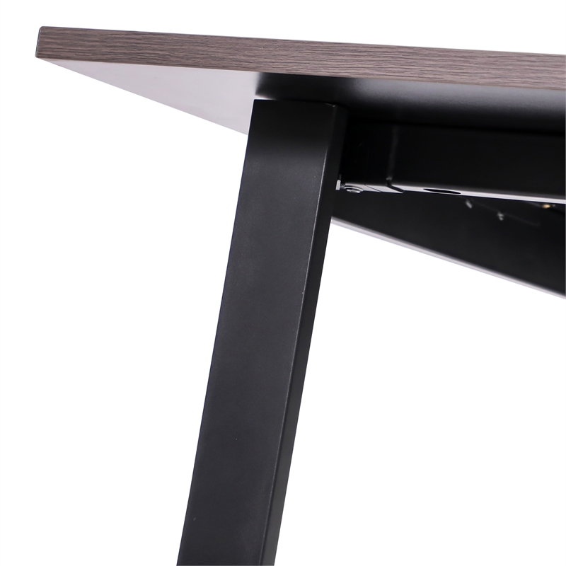 Pemberly Row 72x36 Conference Table with Laminate Top & U-Frame Base in Gray Oak
