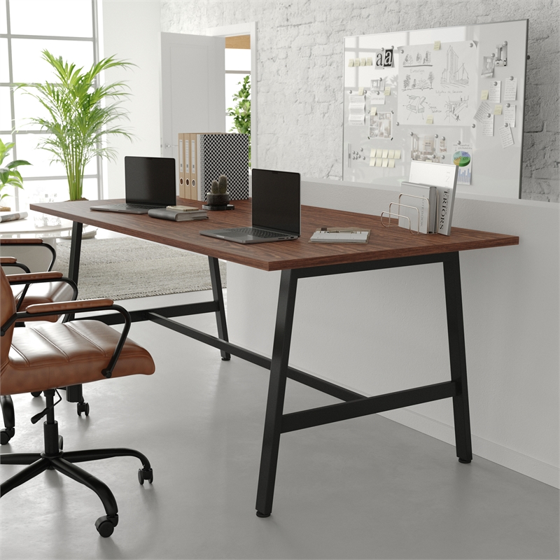 Pemberly Row 72x36 Conference Table with Laminate Top and A-Frame Base in Walnut