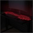 Pemberly Row Gaming Desk with LED Color Changing Circuit Board Glass Top