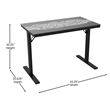 Pemberly Row Gaming Desk with LED Color Changing Circuit Board Glass Top