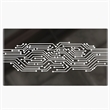 Pemberly Row Gaming Desk with LED Color Changing Circuit Board Glass Top