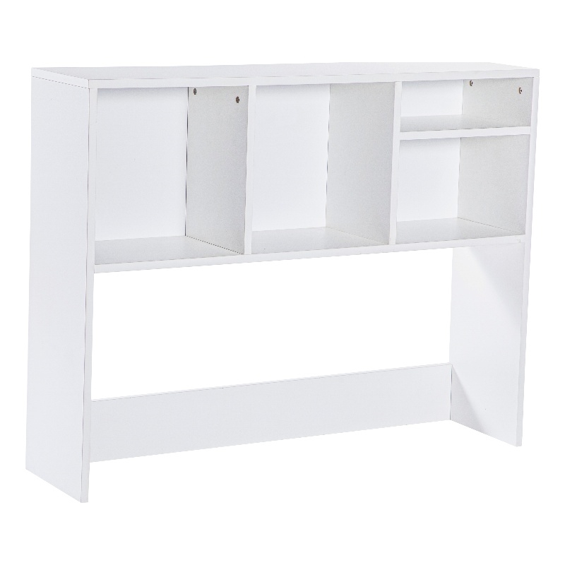 Pemberly Row Space-Saving Desktop Bookshelf Organizer with Cubbies in White