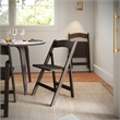 Pemberly Row Solid Wood Portable Folding Dining Chair in Early American