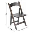 Pemberly Row Solid Wood Portable Folding Dining Chair in Early American
