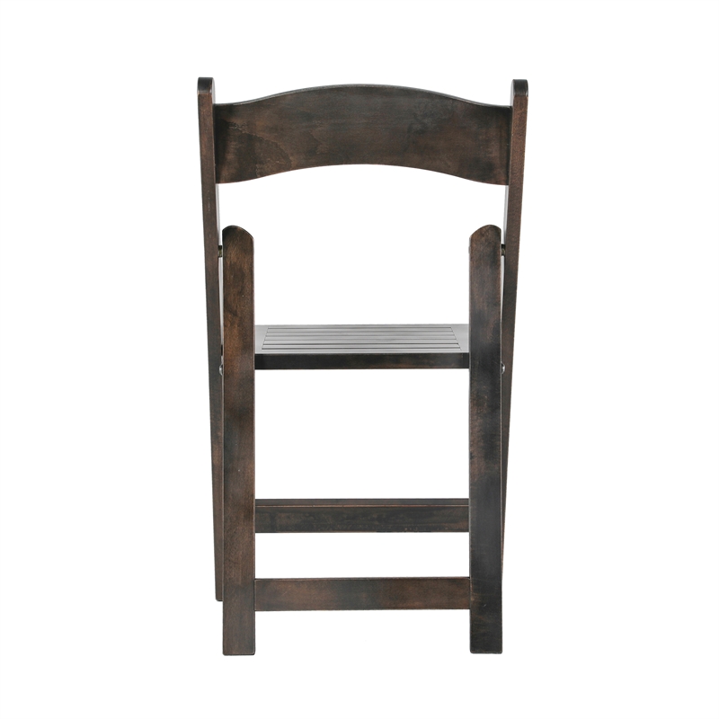 Pemberly Row Solid Wood Portable Folding Dining Chair in Early American