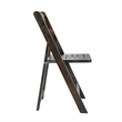Pemberly Row Solid Wood Portable Folding Dining Chair in Early American