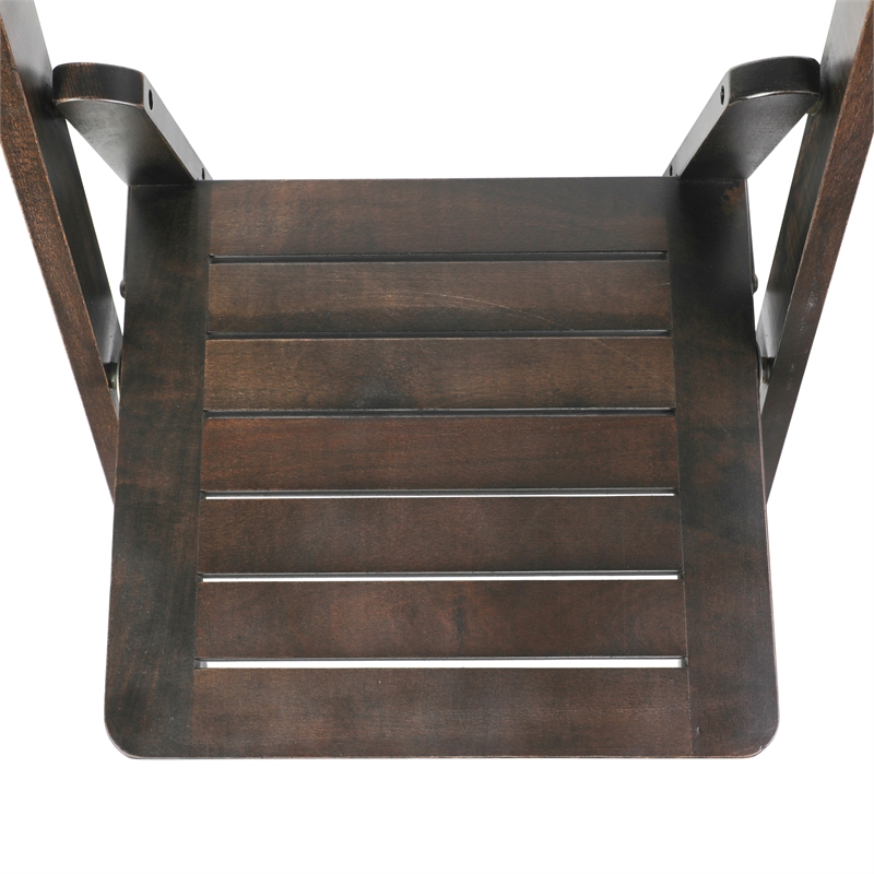 Pemberly Row Solid Wood Portable Folding Dining Chair in Early American