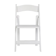 Pemberly Row Solid Wood Portable Folding Dining Chair in White