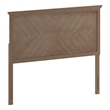 Pemberly Row Contemporary Full Size Herringbone Wooden Headboard in Light Brown