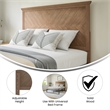 Pemberly Row Contemporary Full Size Herringbone Wooden Headboard in Light Brown
