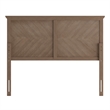 Pemberly Row Contemporary Full Size Herringbone Wooden Headboard in Light Brown