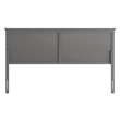 Pemberly Row Contemporary King Size Herringbone Wooden Headboard in Gray Wash