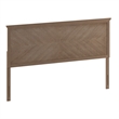 Pemberly Row Contemporary King Size Herringbone Wooden Headboard in Light Brown