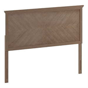 pemberly row contemporary queen size herringbone wooden headboard in light brown