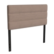 Pemberly Row Universal Fit Tufted Upholstered Full Headboard in Taupe