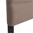 Pemberly Row Universal Fit Tufted Upholstered Full Headboard in Taupe