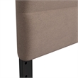 Pemberly Row Universal Fit Tufted Upholstered Queen Headboard in Taupe