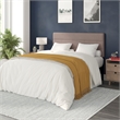 Pemberly Row Universal Fit Tufted Upholstered Queen Headboard in Taupe