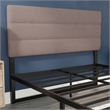Pemberly Row Universal Fit Tufted Upholstered Queen Headboard in Taupe