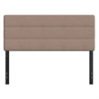 Pemberly Row Universal Fit Tufted Upholstered Queen Headboard in Taupe